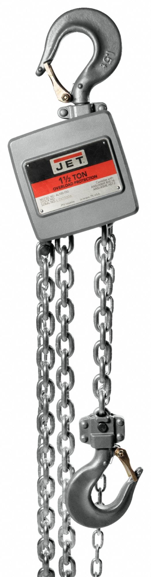 Hand Chain Hoist 1 1/2 Ton 10ft Lift