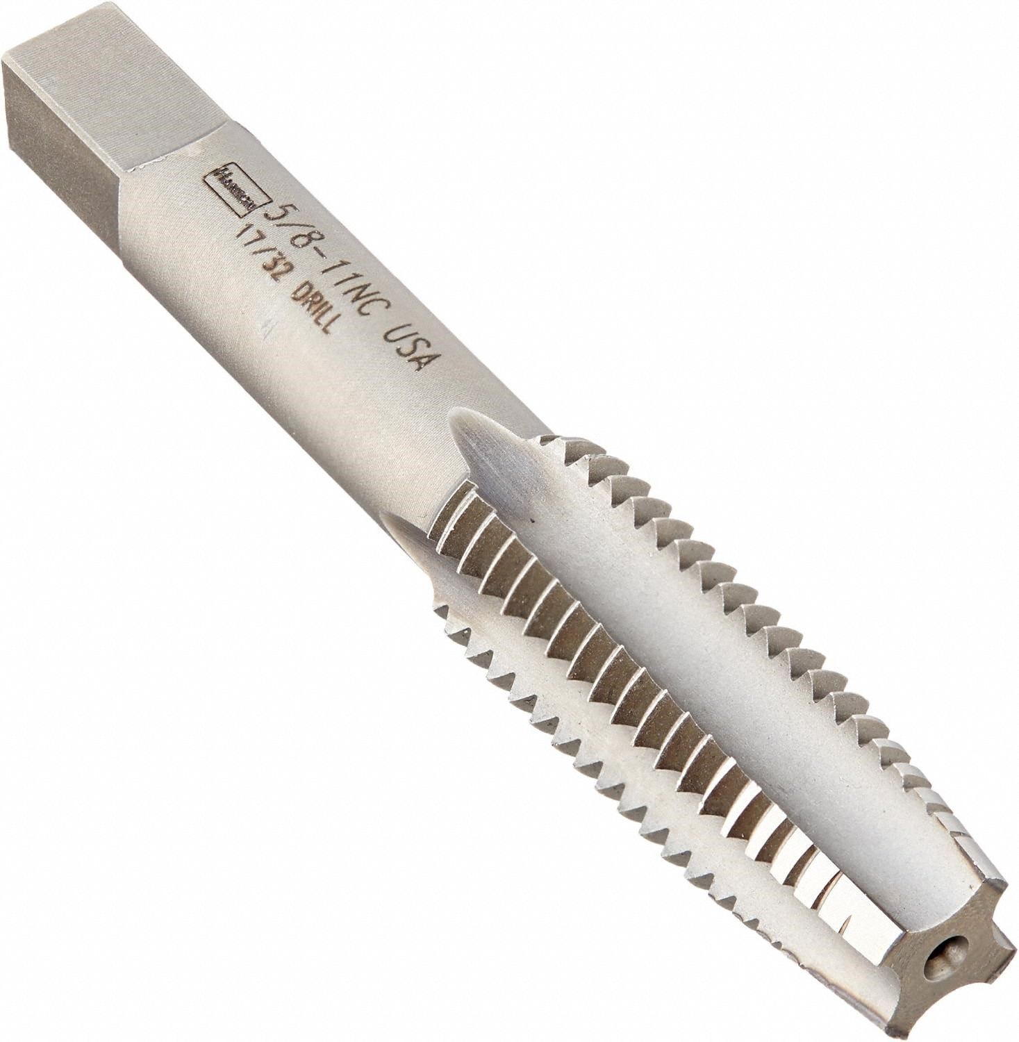 Straight Flute Tap, 5/8"-11, Carbon Steel