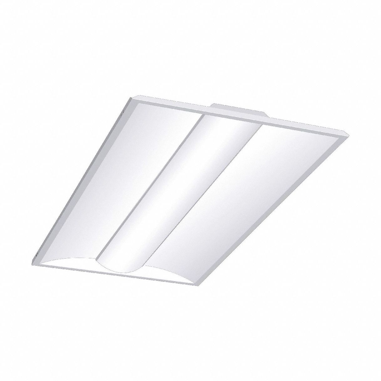 COLUMBIA Recessed Troffer: 4 ft Lg, 2 ft Wd, 3,750 lm_5,000 lm_6,000 lm, 3500K/4000K/5000K, 45 W (MPN CLT24-LSCS-EDD). Key specifications — attr1261884: 120 to 347V AC; attr1261878: COLUMBIA; attr1261883: (3) Lamp T8; attr1261870: 5000K; attr1261880: Yes.