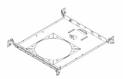 Mounting Pan: 1 5/8 in Overall Ht, 17 5/8 in Overall Lg, 14 5/8 in Overall Wd