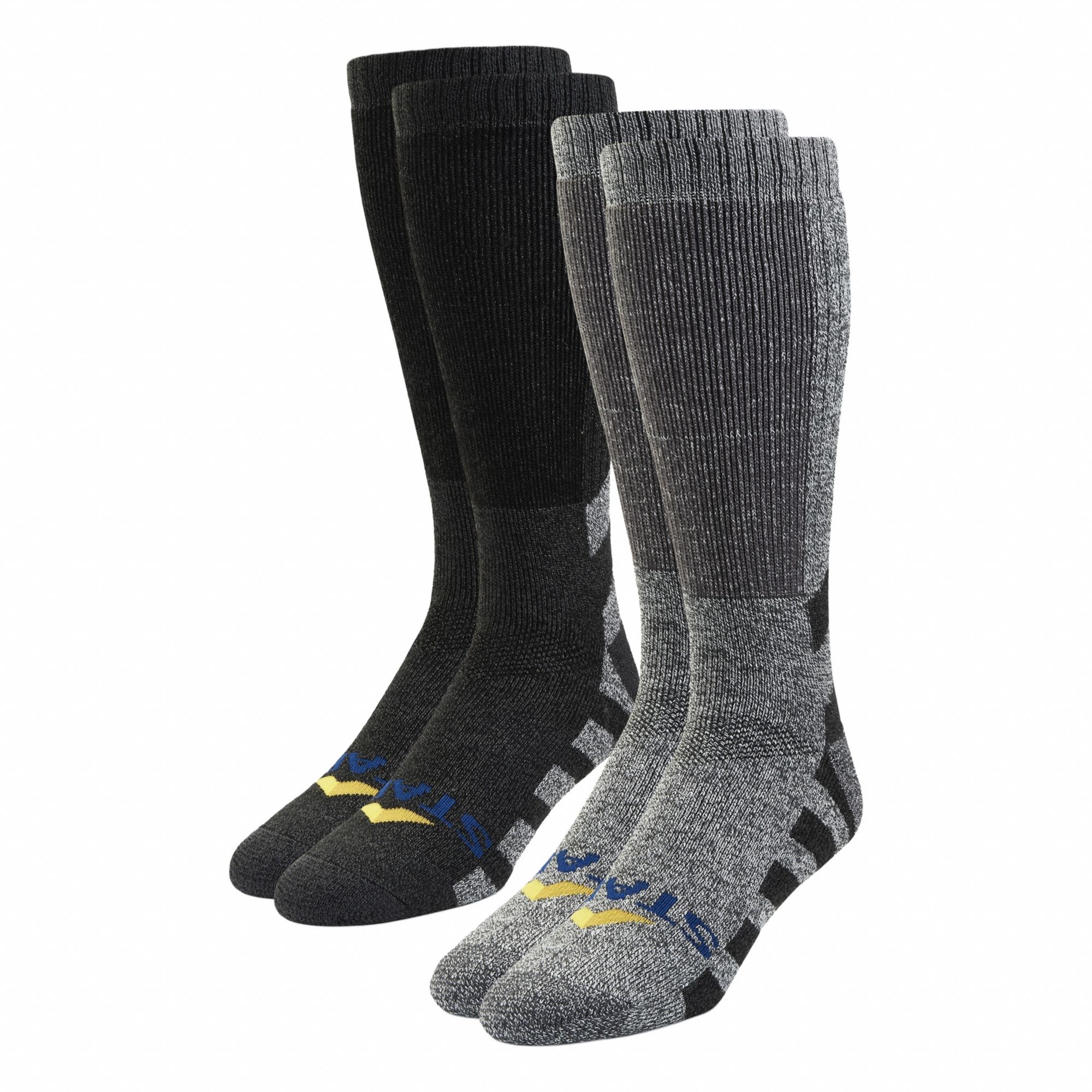 Socks Black Gray Crew Unisex