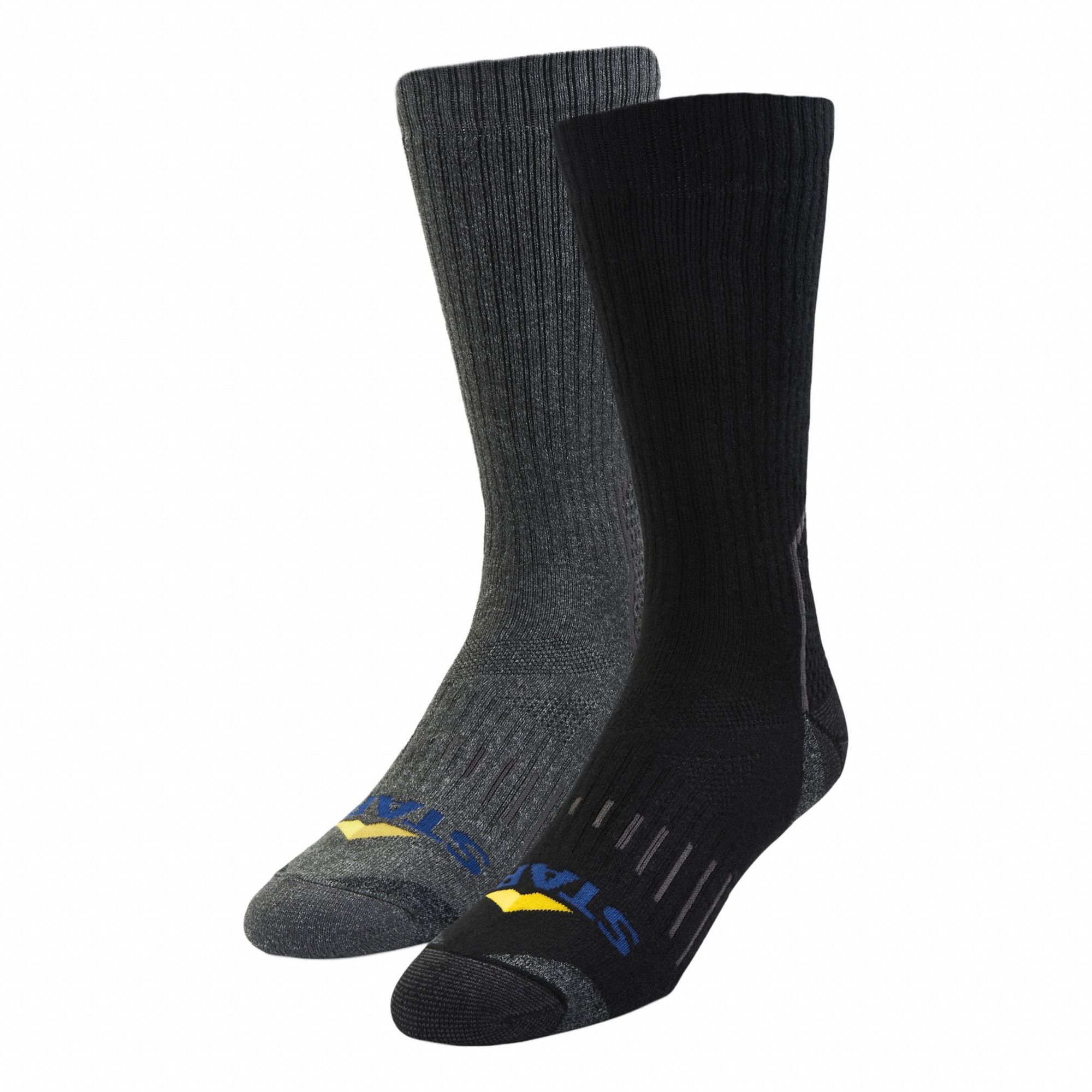 Socks Black Gray Crew Unisex