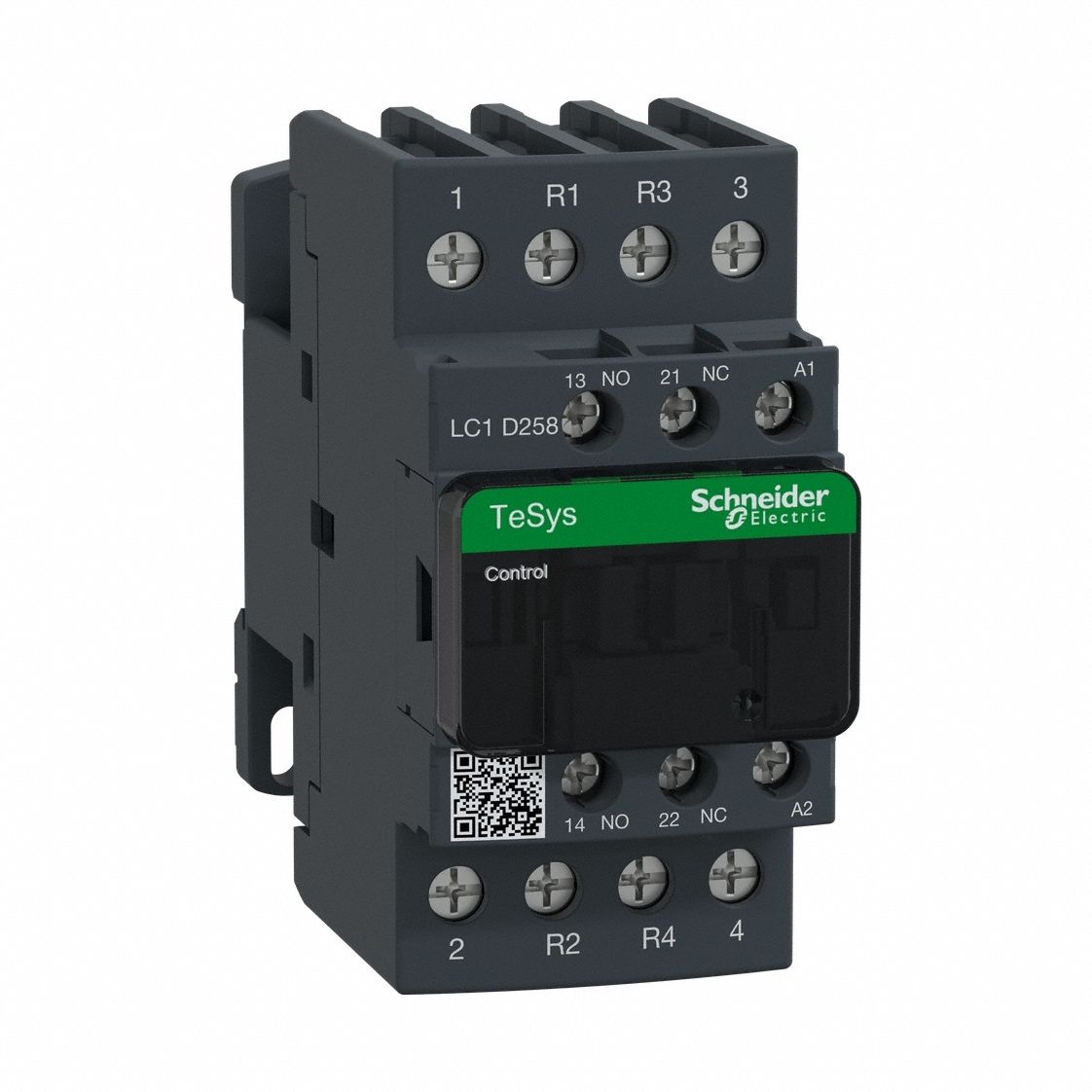 IEC Magnetic Contactor: Non-Reversing, 4 Poles, 4NO Contacts, 40 A, 240V AC Coil, 1NO/1NC