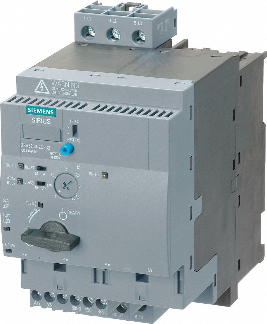 SIEMENS, Reversing, 3 Poles, IEC Magnetic Motor Starter - 13M838 ...