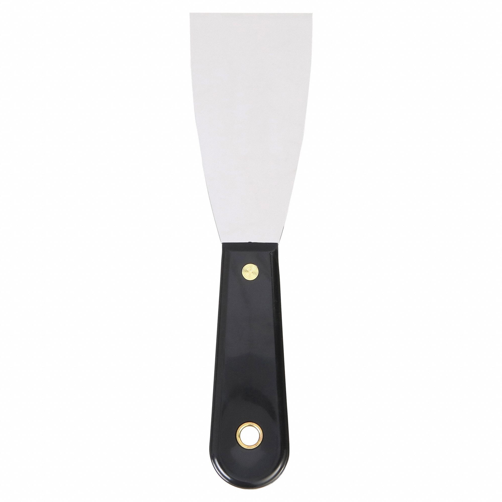 SCRAPER, CARBON STEEL BLADE, POLYPROPYLENE HANDLE, STIFF, TAPERED BLADE