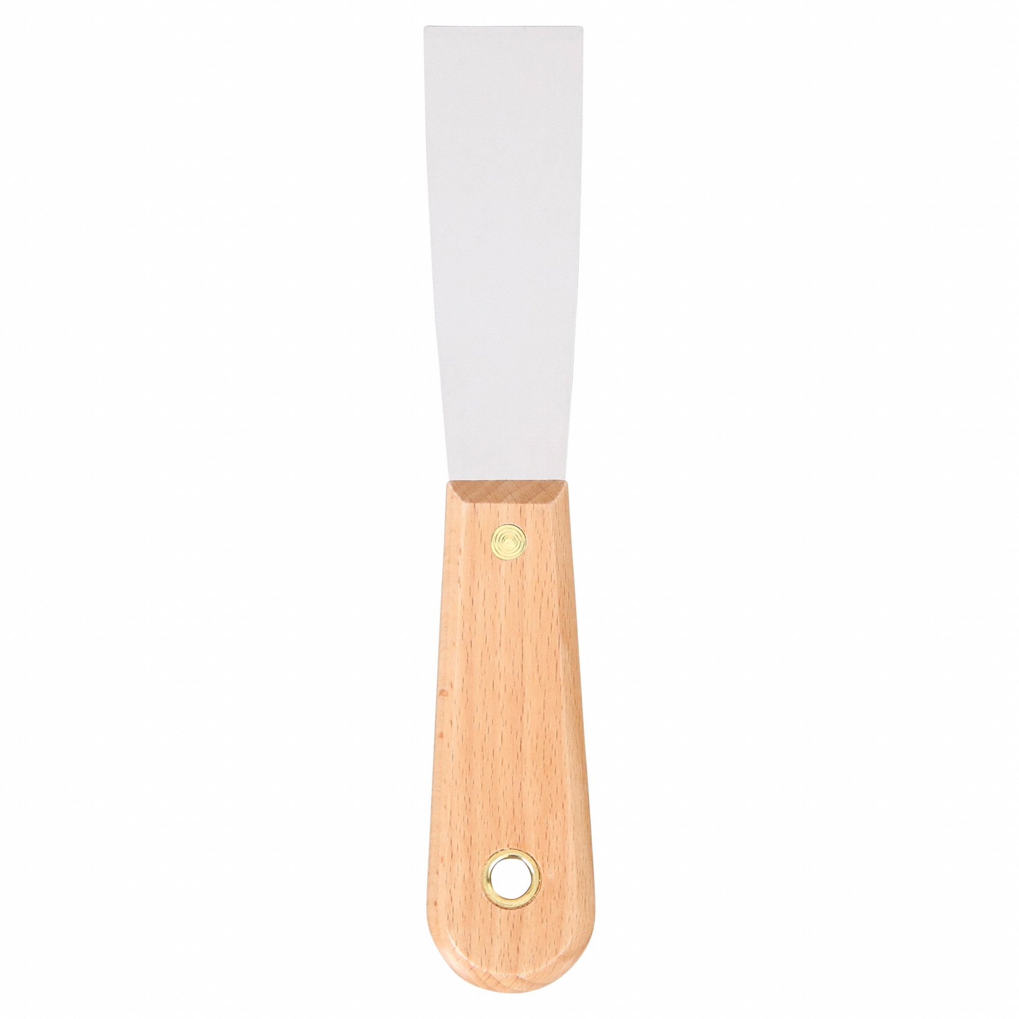 PUTTY KNIFE, CARBON STEEL BLADE, WOOD HANDLE, TAPERED BLADE SHAPE