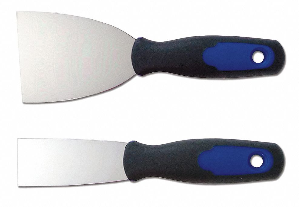 WESTWARD 2Piece Standard Carbon Steel Flexible Putty Knife/Scraper Set
