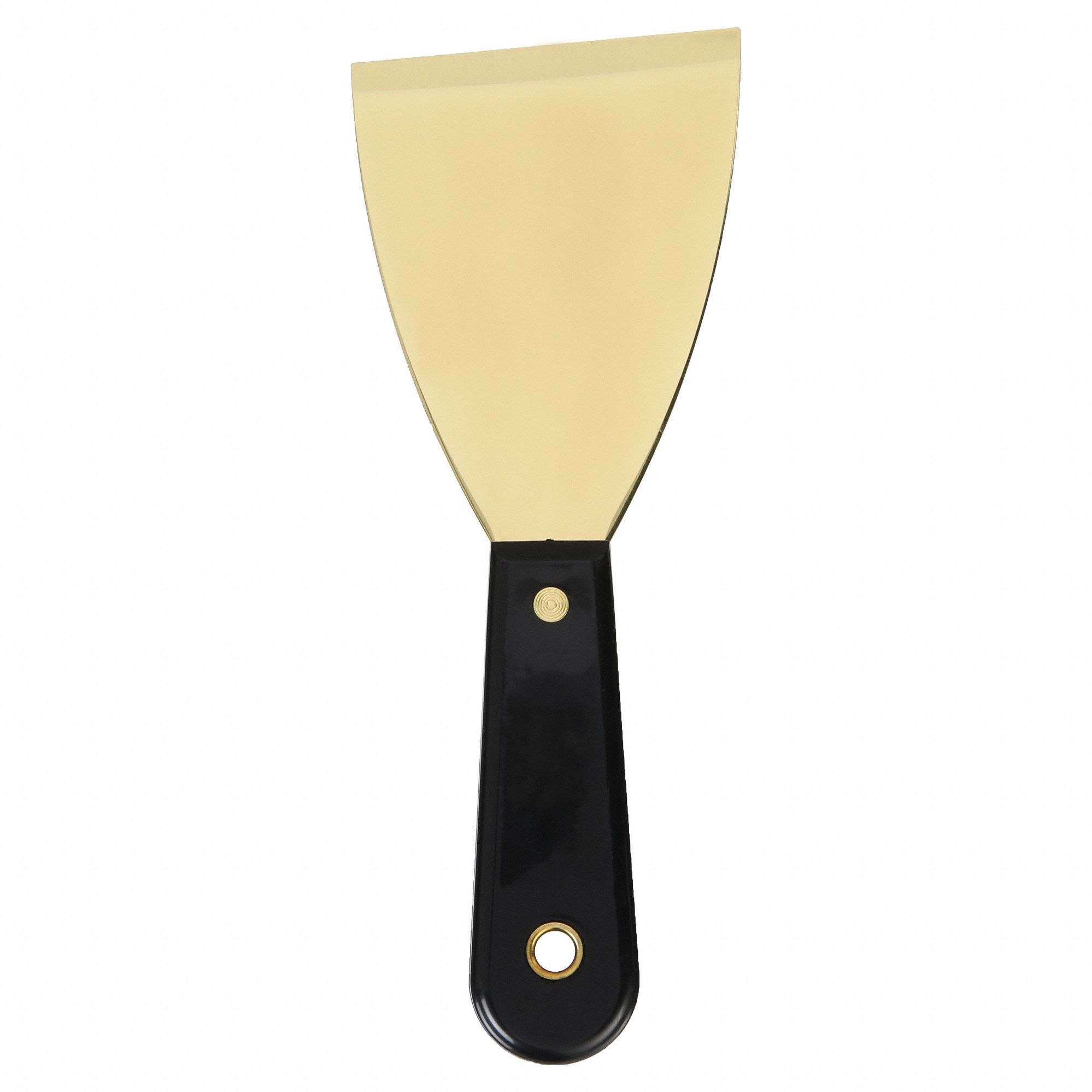 SCRAPER, BRASS BLADE, POLYPROPYLENE HANDLE, STIFF, TAPERED BLADE
