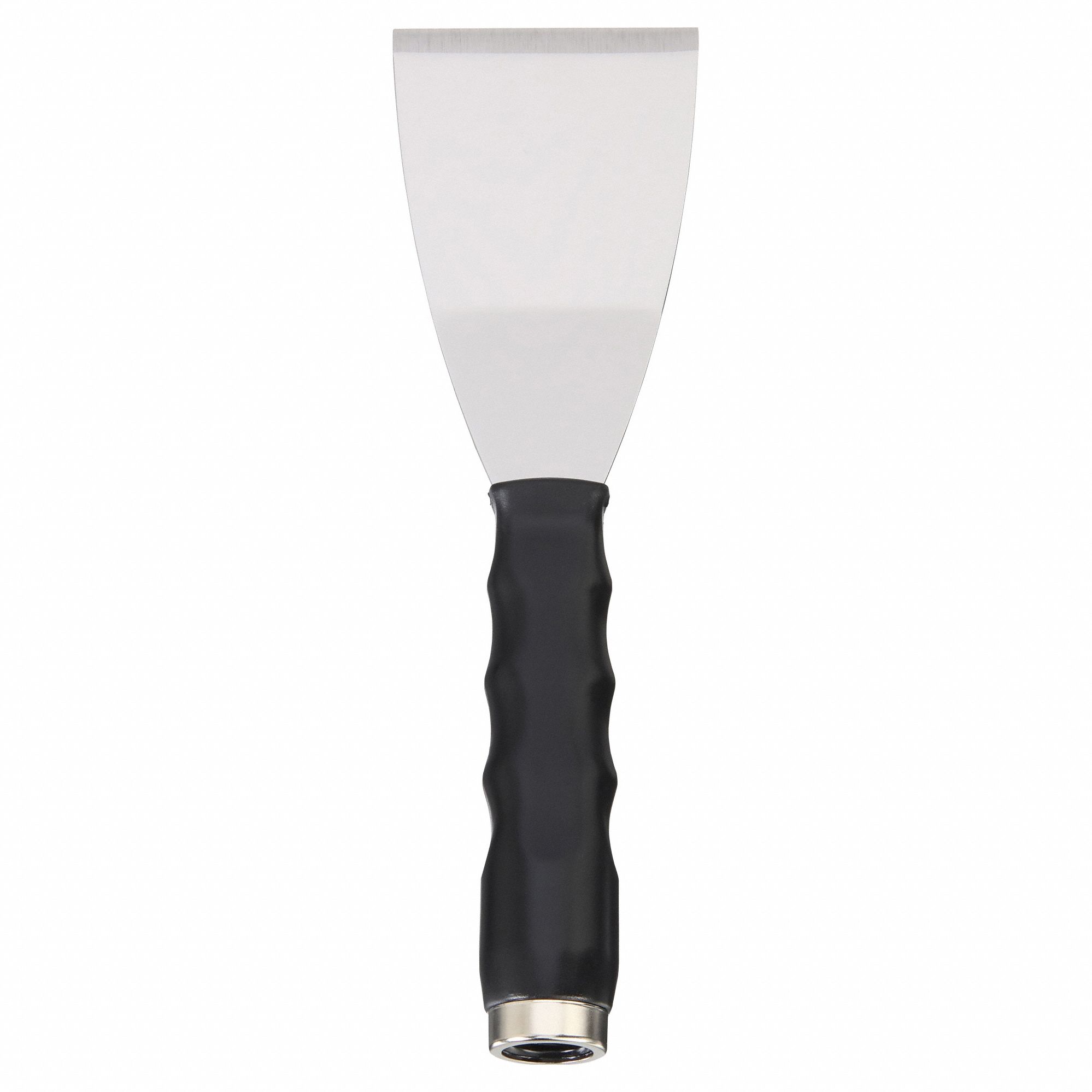 SCRAPER, CARBON STEEL BLADE, POLYPROPYLENE HANDLE, STIFF, TAPERED BLADE