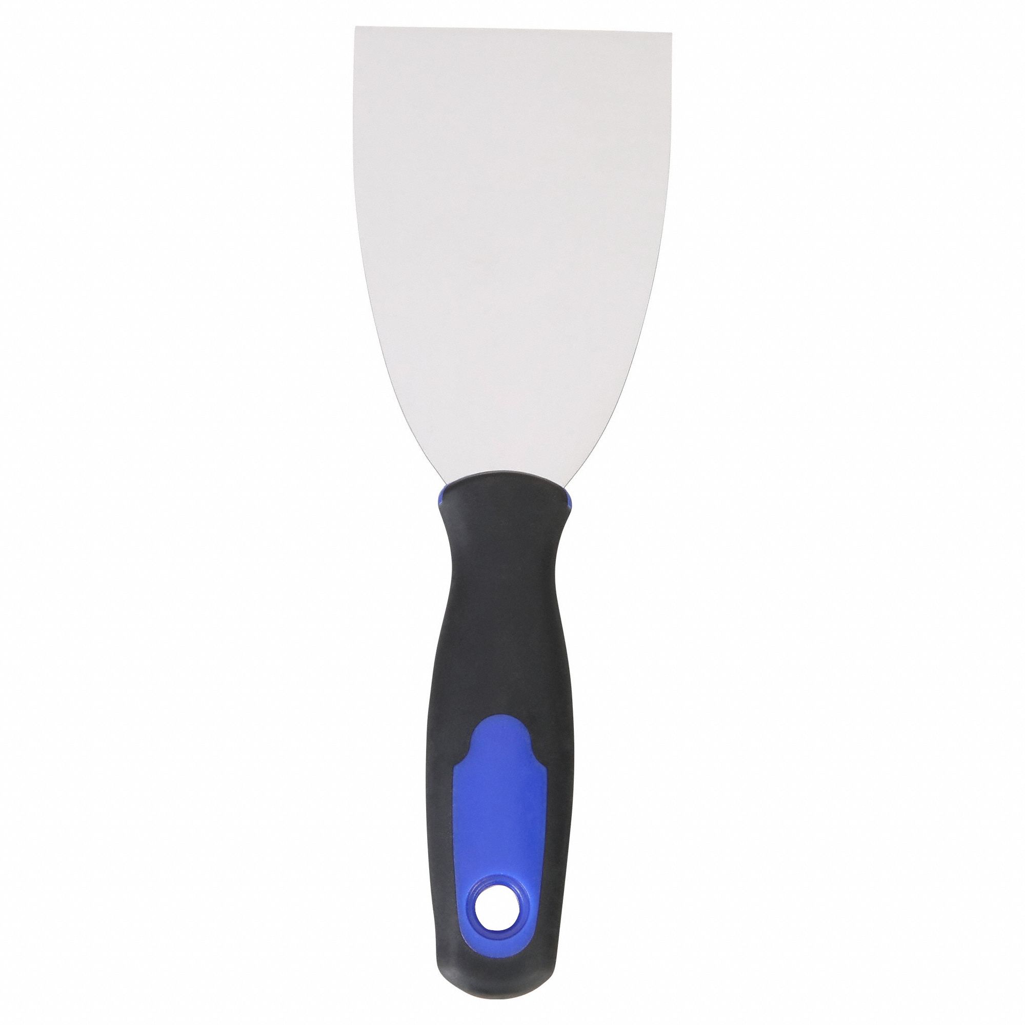 SCRAPER, CARBON STEEL BLADE, POLYPROPYLENE HANDLE/TPR, STIFF, TAPERED BLADE
