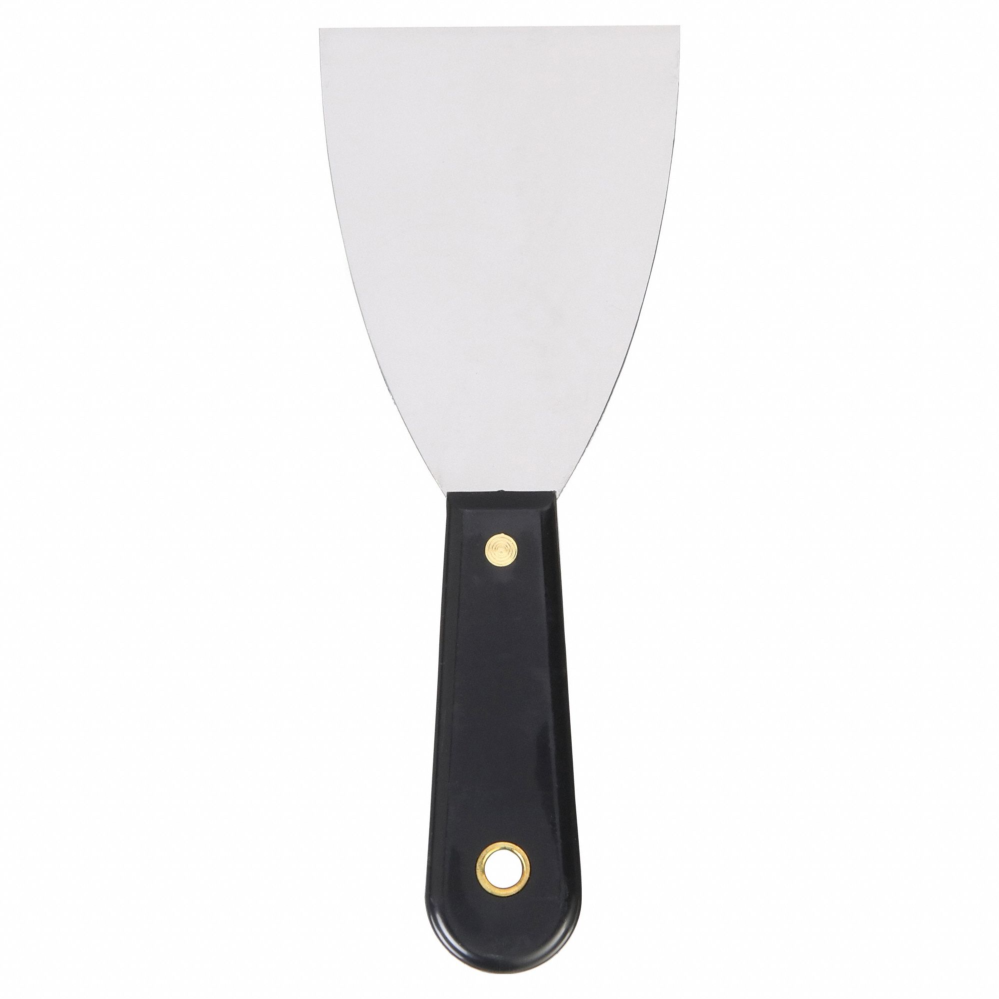 SCRAPER, CARBON STEEL BLADE, POLYPROPYLENE HANDLE, STIFF, TAPERED BLADE