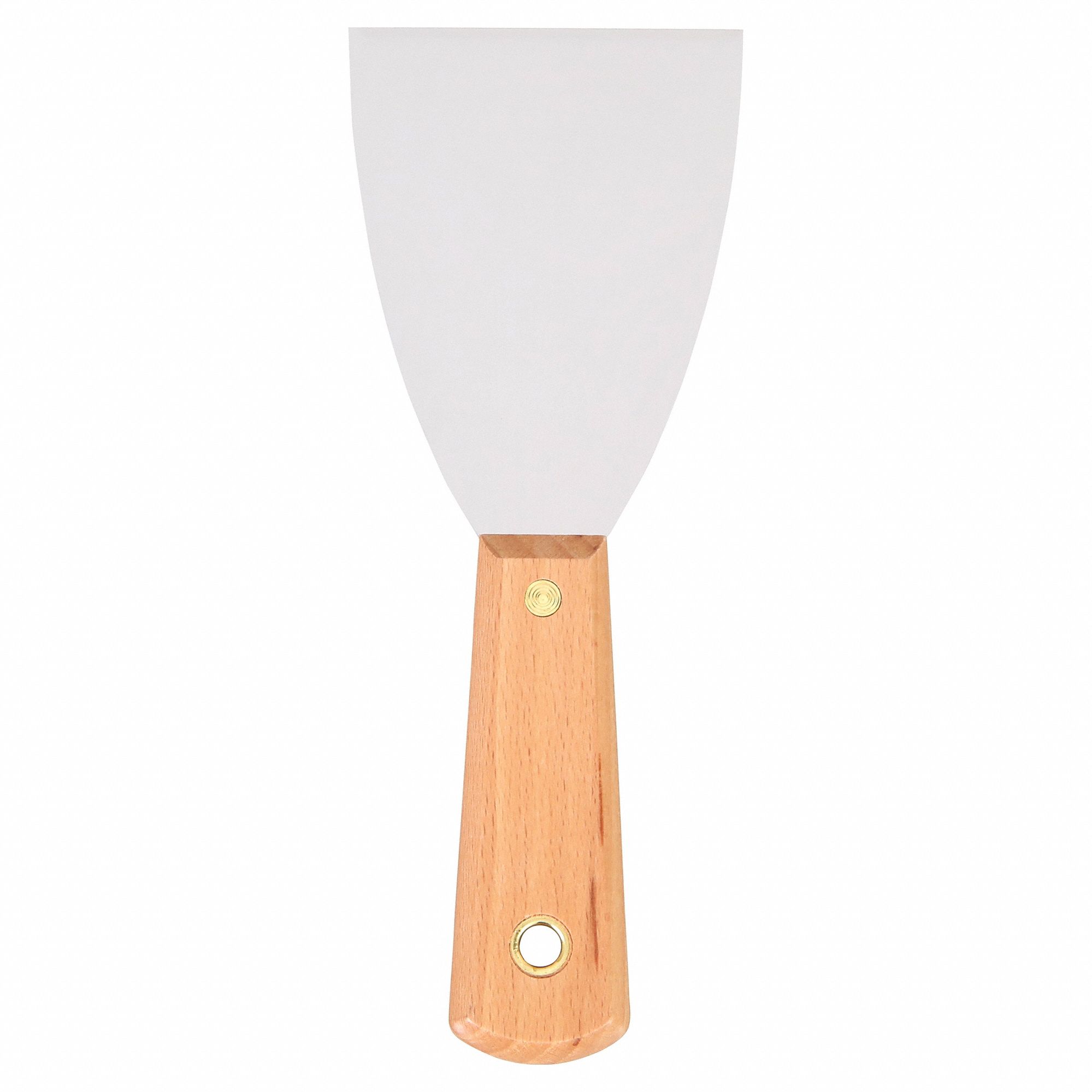 SCRAPER, CARBON STEEL BLADE, WOOD HANDLE, STIFF, TAPERED BLADE, 8 IN OVERALL L