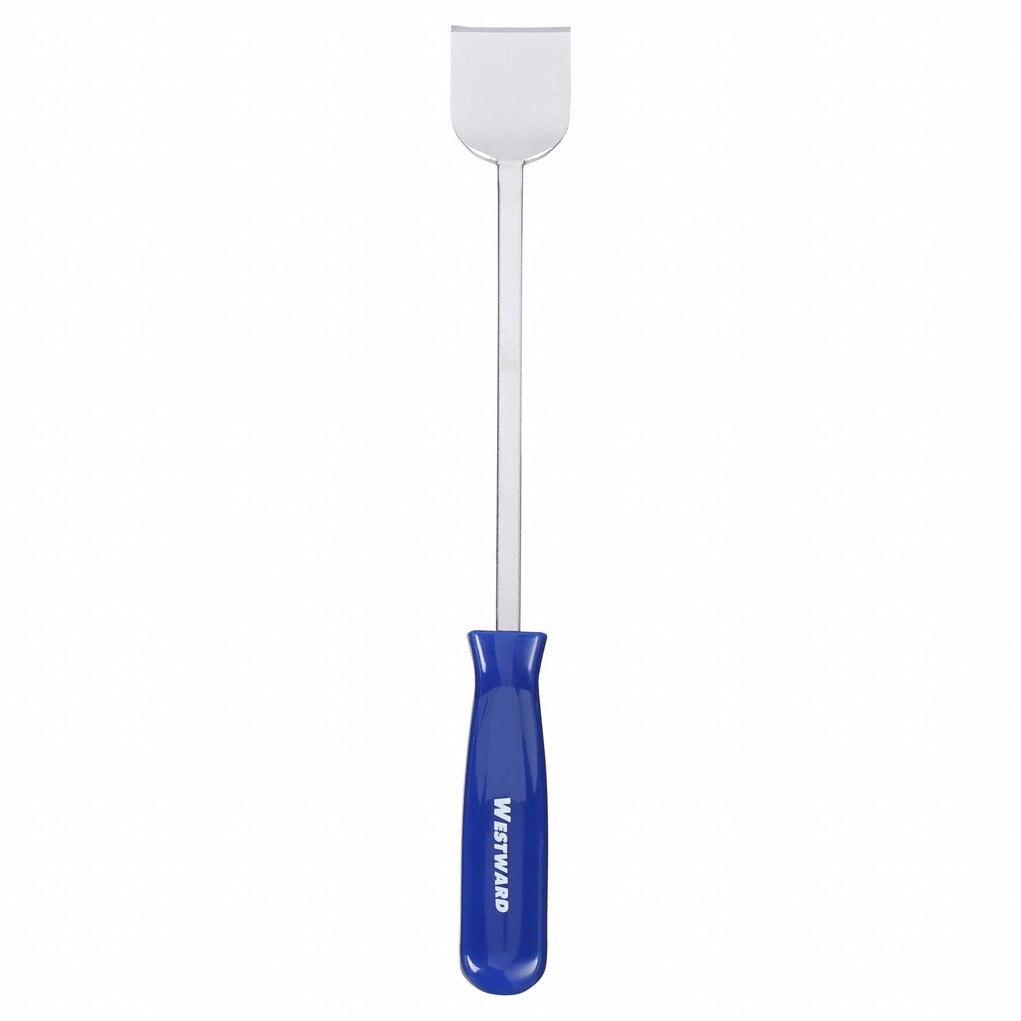 SCRAPER, CARBON STEEL BLADE, POLYPROPYLENE HANDLE, STIFF, TAPERED BLADE