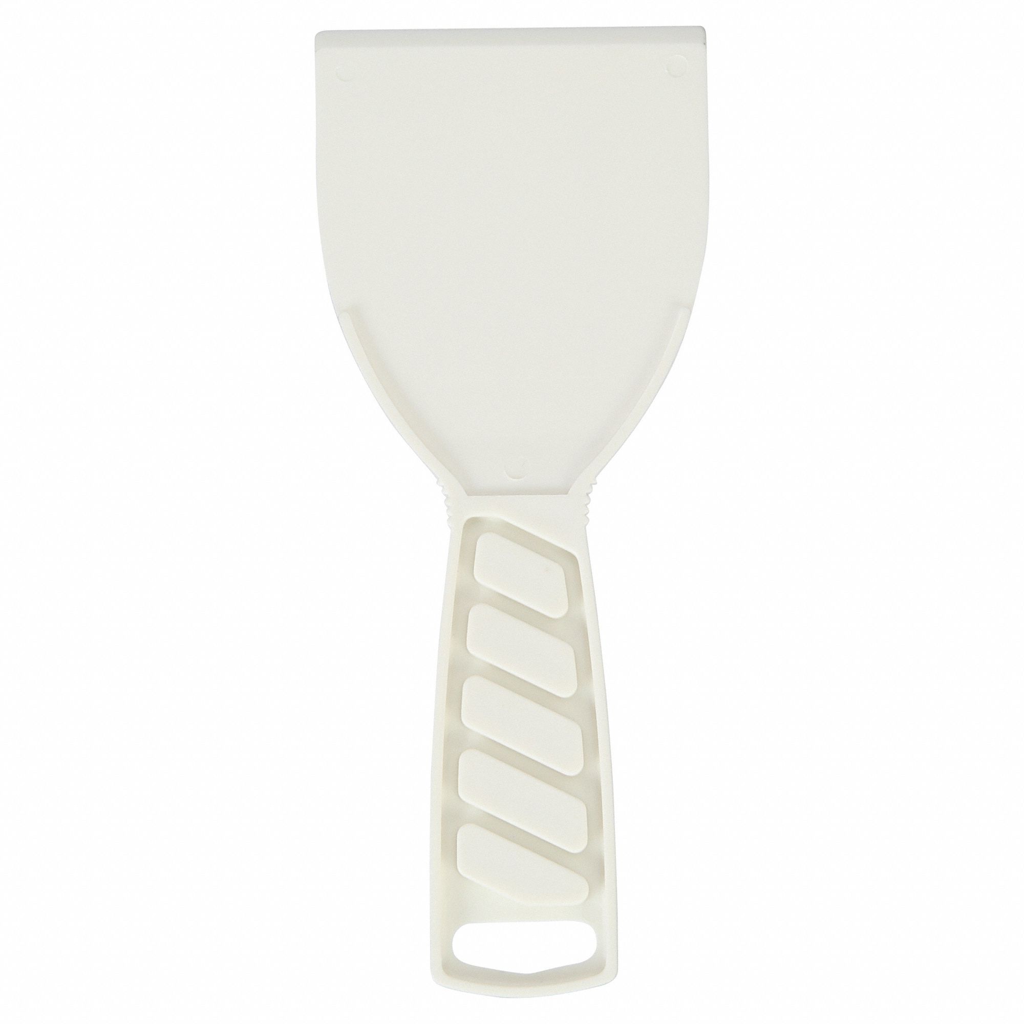 PUTTY KNIFE, PLASTIC BLADE, POLYPROPYLENE HANDLE, TAPERED BLADE SHAPE, 3 IN