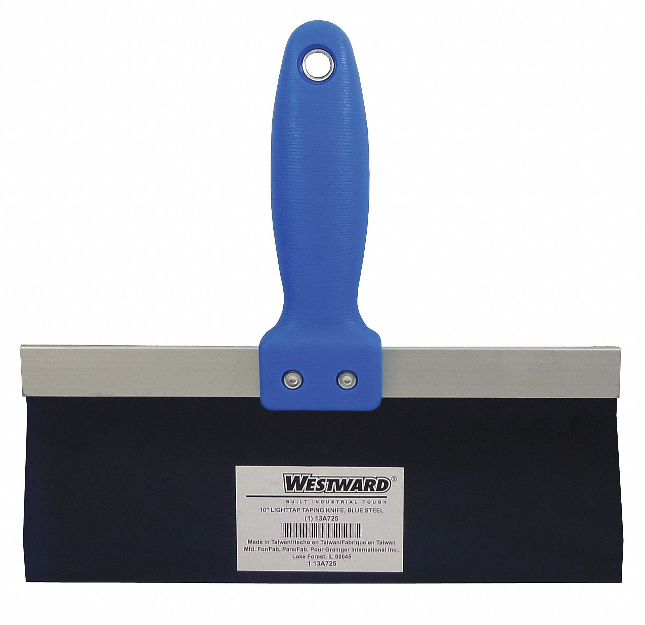 WESTWARD Flexible Taping Knife with 10 in Blue Steel Blade, Blue 13A72513A725 Grainger