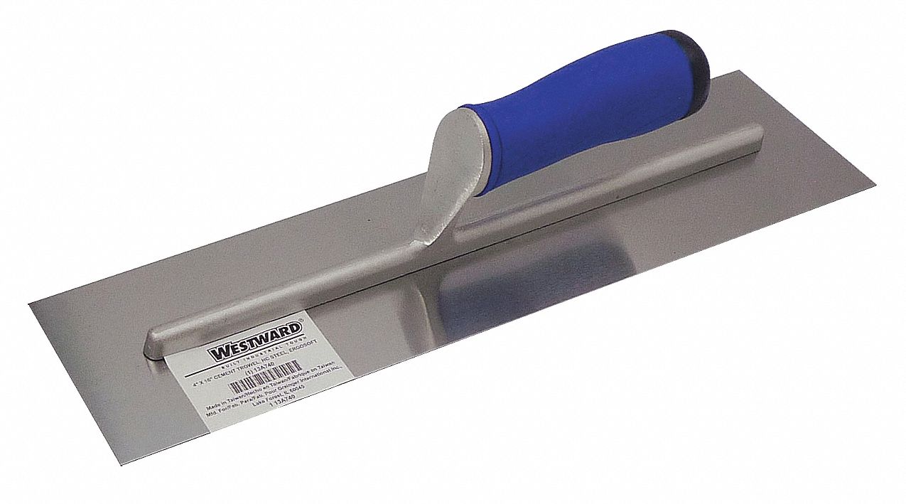 WESTWARD Cement Trowel, 16 x 4, Stl, ErgoSoft PP/TPR - 13A740|13A740