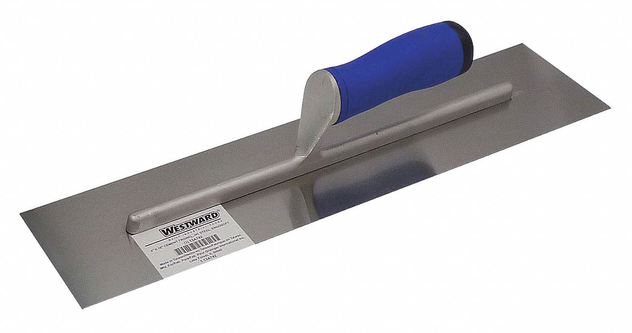 WESTWARD Cement Trowel, 18 x 4, Stl, ErgoSoft PP/TPR 13A74213A742