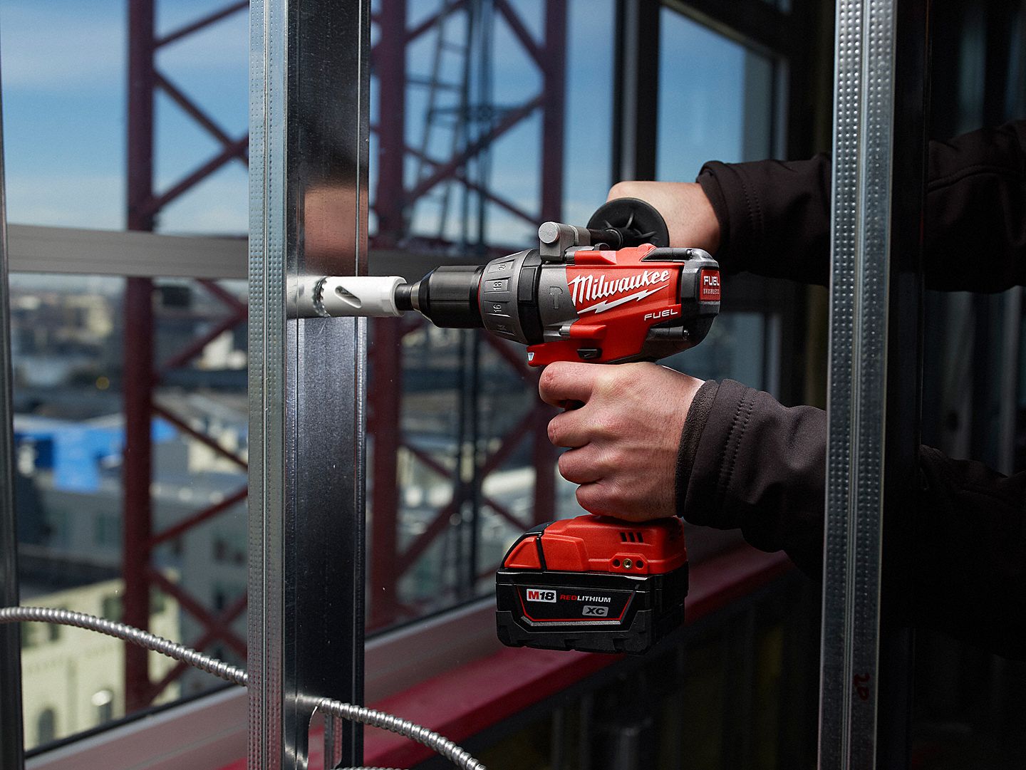 MILWAUKEE Cordless Hammer Drill, 8 In. L, 3.5 lb 13A971260420