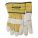 LEATHER GLOVES, WRAPPED, WING THUMB, INSULATED, XL/SZ 10, CREAM/YELLOW, COWHIDE/COTTON/FOAM, PR