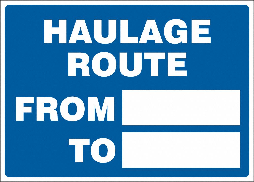 SIGN HAULAGE BLU/WHT 10 X 14