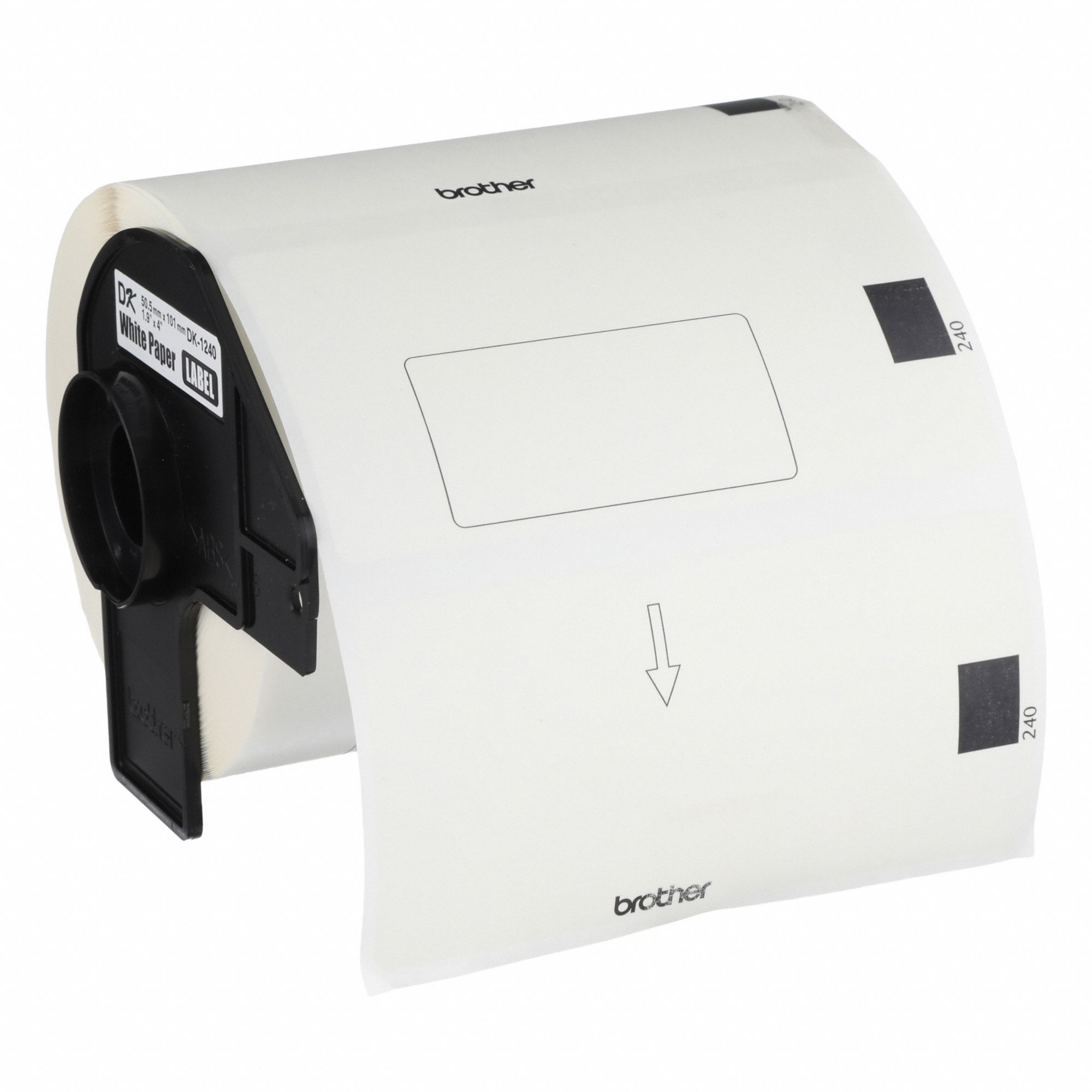 Pre-Cut Label Stock Roll: 4 in x 1 29/32 in, 600 Labels