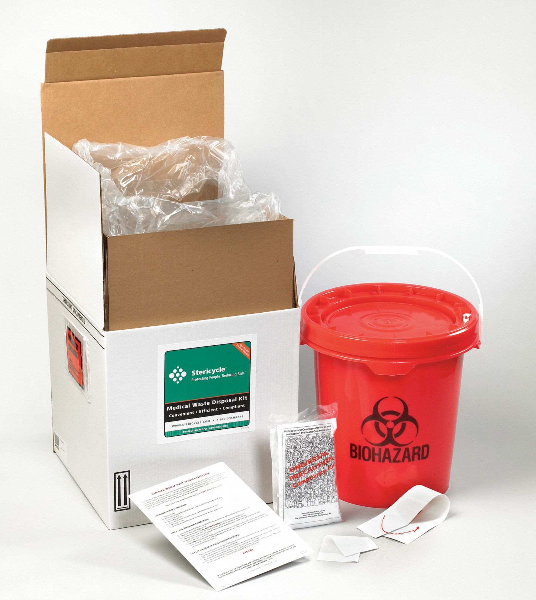 Regulated Medical Waste Mailback System with Spill Kit