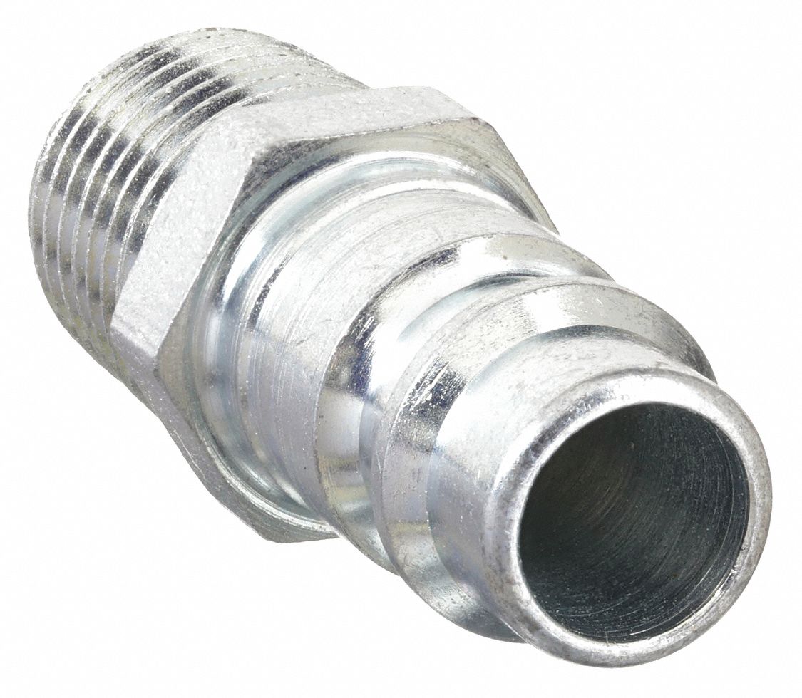QUICK CONNECT HOSE COUPLING, ⅜ IN BODY SIZE, ⅜ IN HOSE FITTING SIZE, MNPT, MALE