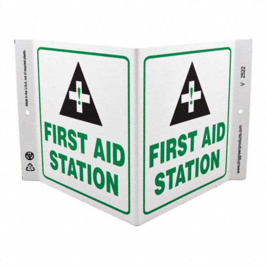 Plastic, First Aid Sign, 12