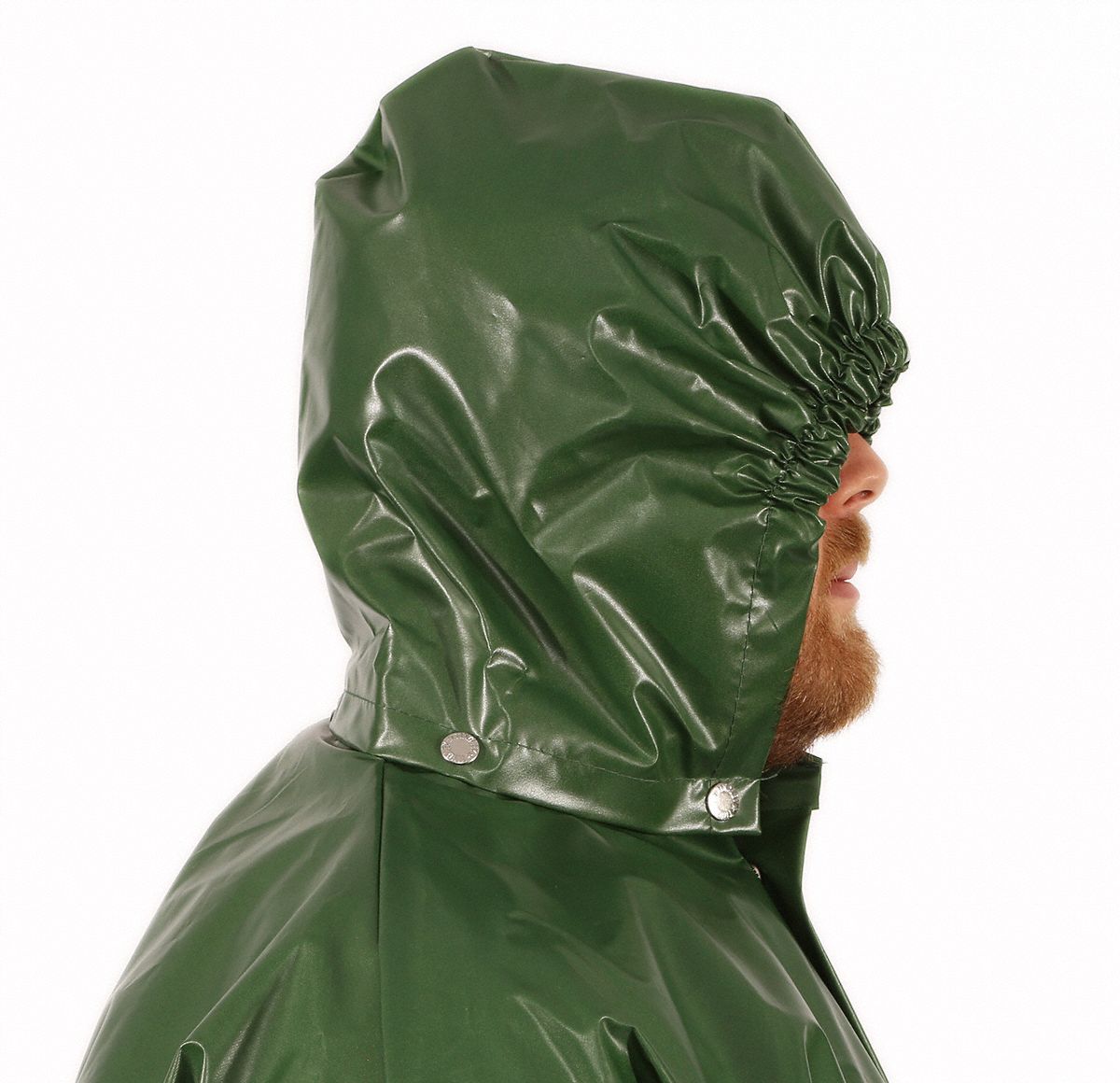 TINGLEY Rain Hood with Snaps, Green, Rainwear Primary Material Nylon