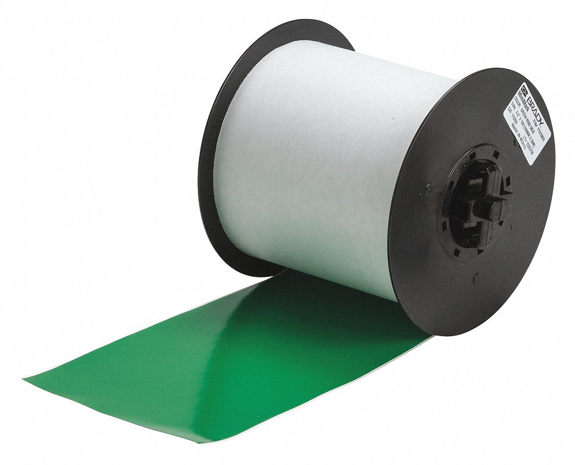 4 in x 100 ft, Vinyl, Continuous Label Roll 13C789113204 Grainger