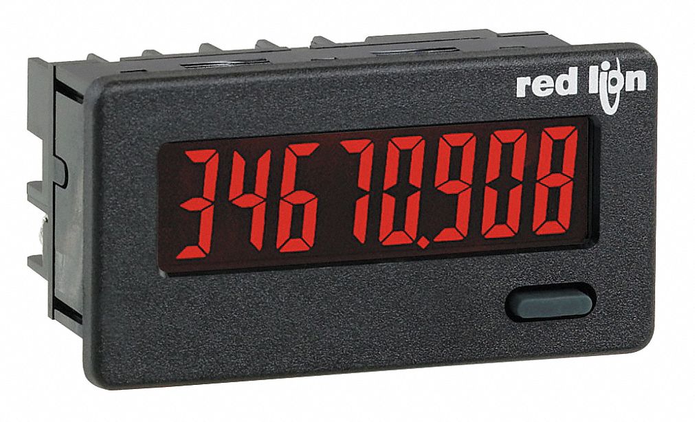 RED LION, 8 Digits, Backlit Red LCD, Electronic Counter 13C877