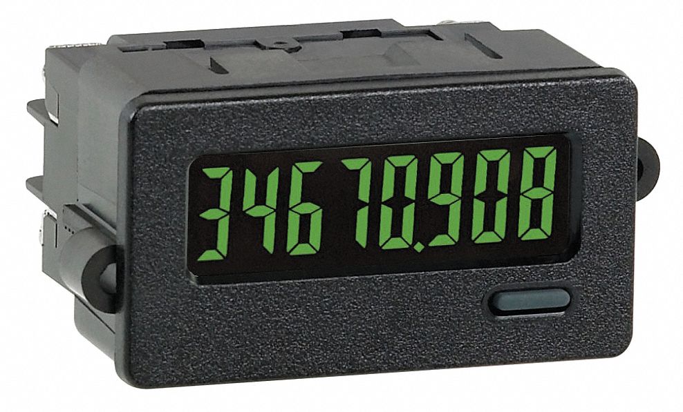 RED LION, 8 Digits, Backlit YellowGreen LCD, Electronic Counter