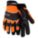 MECHANIC GLOVES, HIGH-VISIBILITY KNUCKLE PIPING, WINTER, SIZE XXL, ORANGE/BLACK