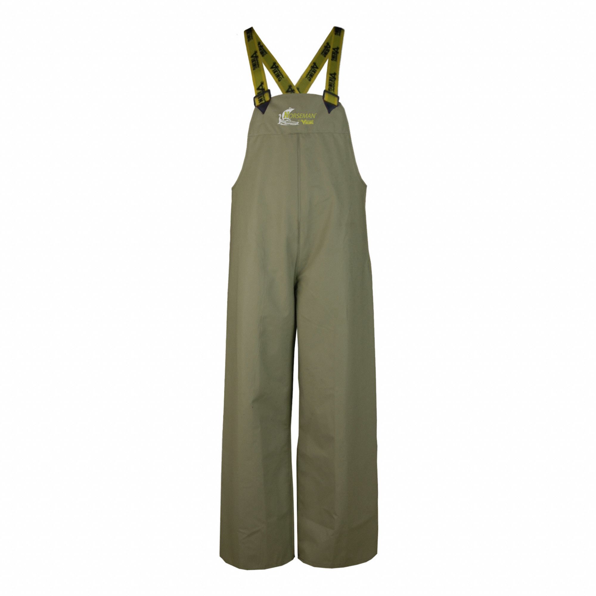 MEN'S NORSEMAN BIB PANT, GRN, XL, POLYESTER, RESISTS: WATER/WIND, WELDED/STITCHED SEAMS