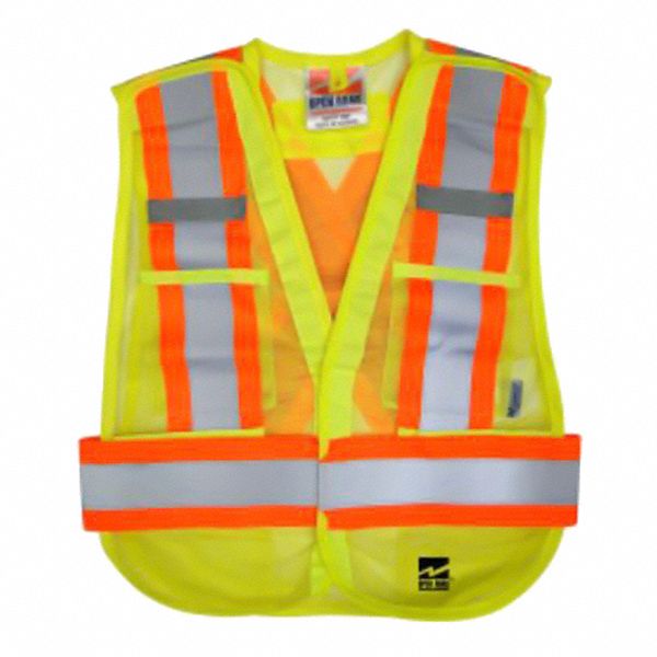 HIGH-VISIBILITY VEST,YELLOW,SZ UNIVERSAL