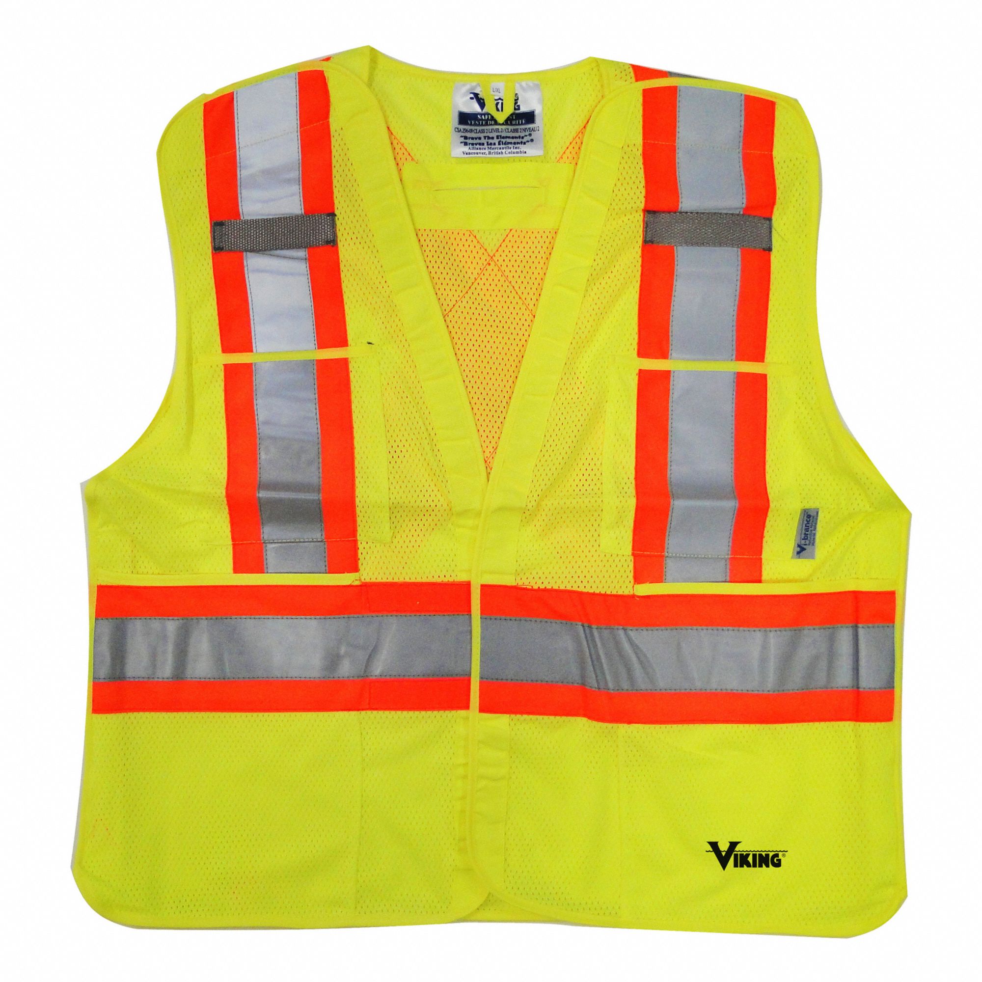 HIGH-VISIBILITY VEST,GREEN,SZ 2XL/3XL