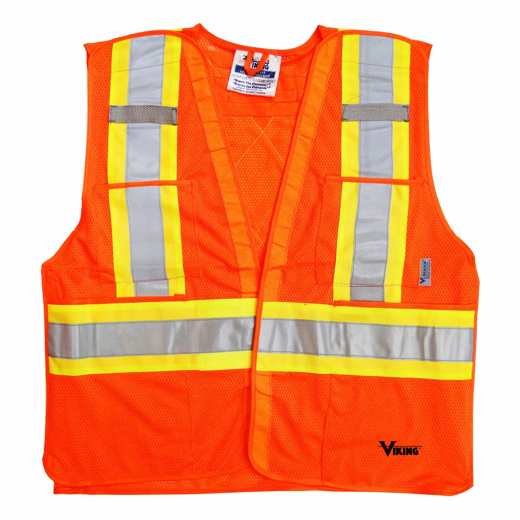 HIGH-VISIBILITY VEST,ORANGE,SZ 2XL/3XL