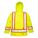MEN'S RAIN JACKET, CSA, HI-VIS, SZ XS/CHEST 38 TO 40 IN/33 IN L, NEON GRN, POLYESTER/NYLON