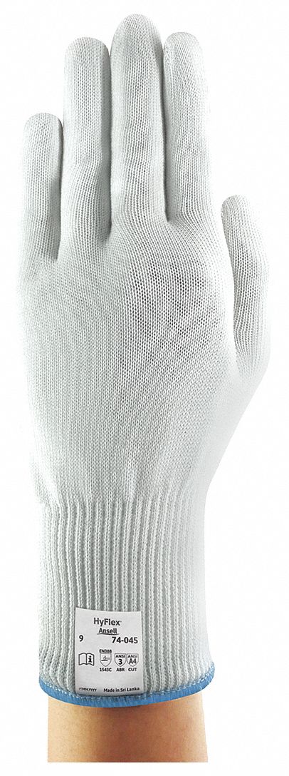 GANTS RÉSISTANTS AUX COUPURES, POIDS LÉGER, TAILLE 7, BLANC