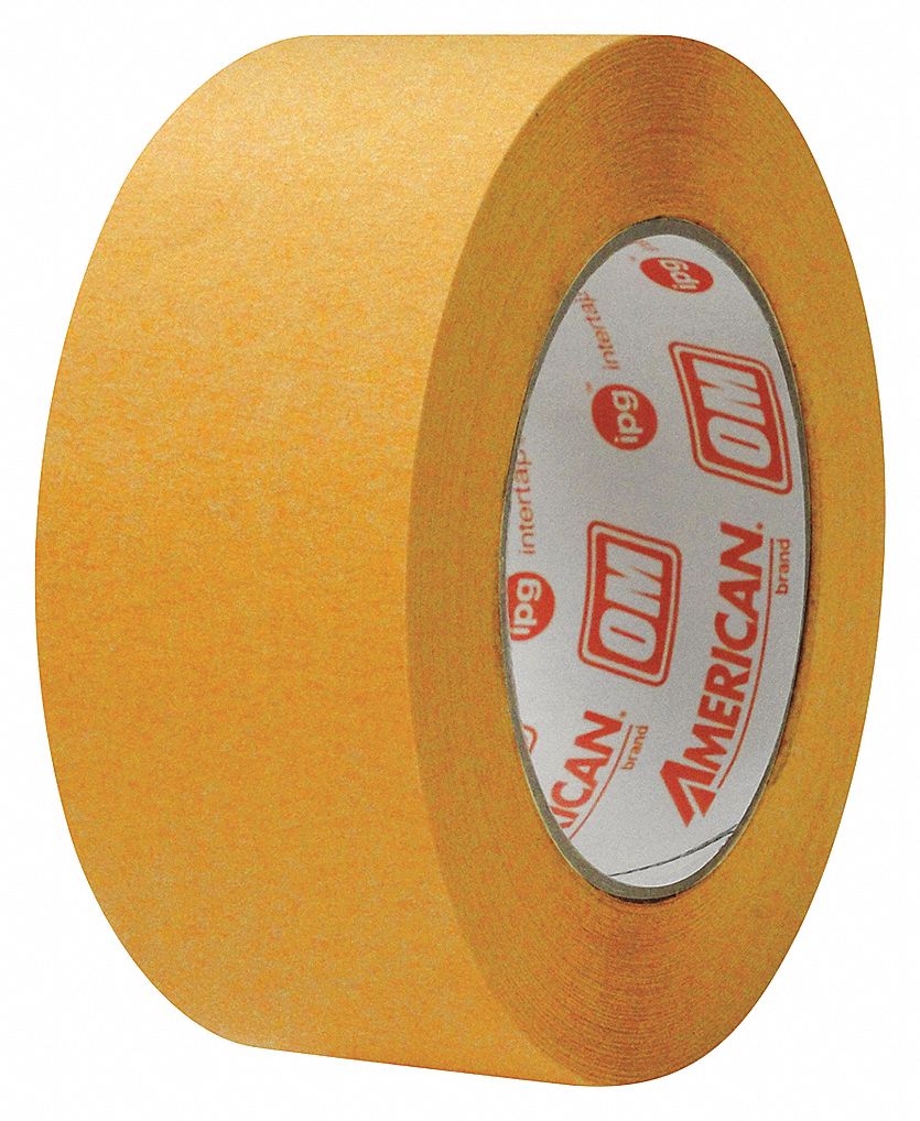 OM MASKING TAPE, ORANGE, 7.1 MIL, NATURAL RUBBER, RESIN ADHESIVE, FINE CREPE PAPER,