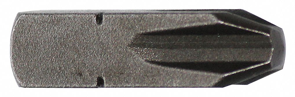 SQUARE DRIVE INSERT BIT, PHILLIPS, 5/16 IN, #3 POINT SIZE, OVERALL LENGTH 1 1/8 IN