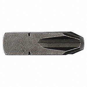 SQUARE DRIVE INSERT BIT, PHILLIPS, #4 POINT SIZE, 5/16 IN, OVERALL LENGTH 1 1/8 IN