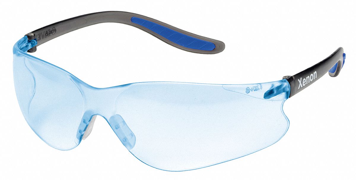 XENON Xenon™ Uncoated Safety Glasses , Blue Lens Color 13D092SG14B
