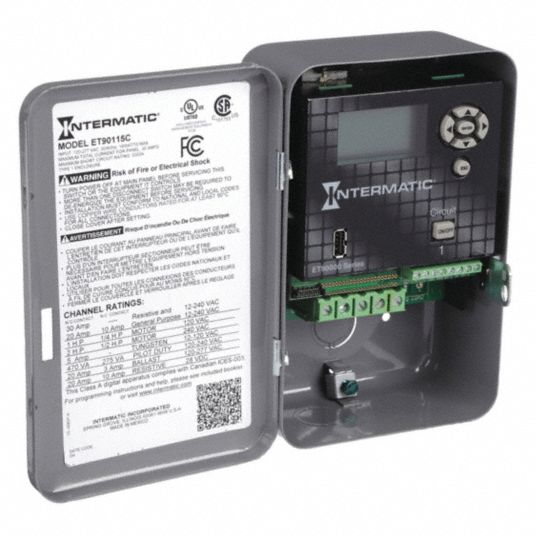 INTERMATIC, 1 Channels, 120 to 277V AC, Electronic Timer 13D099