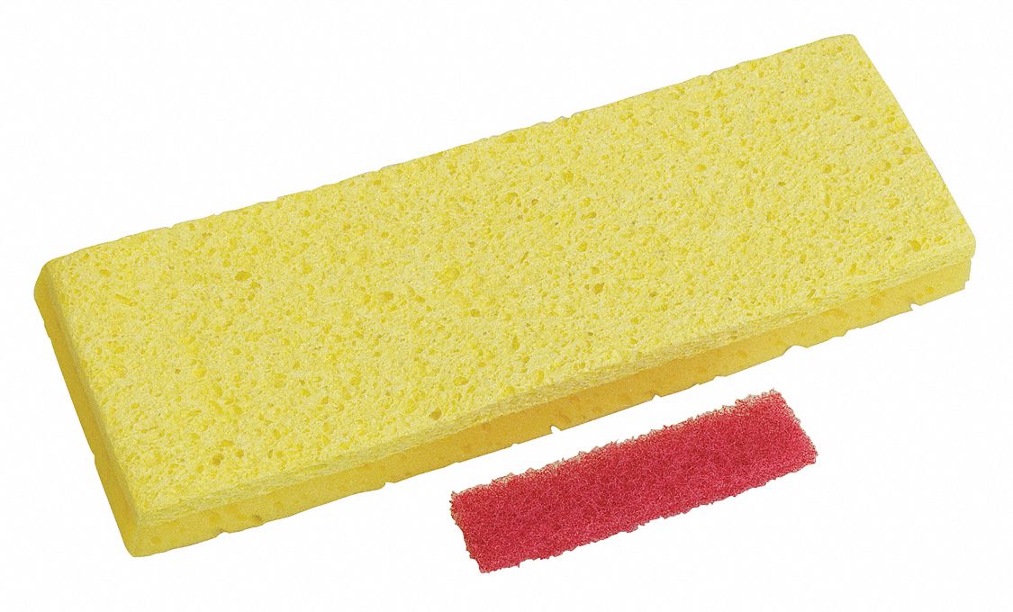 TOUGH GUY Quick Change Sponge Mop Head, Yellow 13D48813D488 Grainger