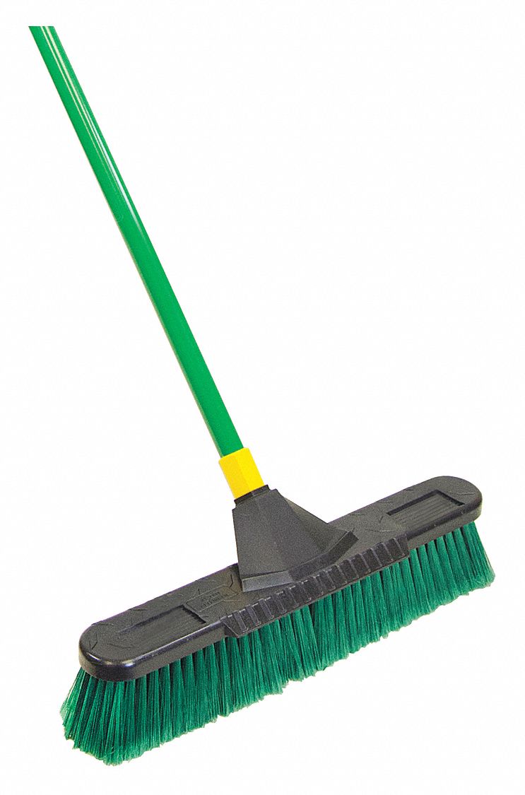 TOUGH GUY Synthetic Push Broom, 18 in Sweep Face - 13D519|13D519 - Grainger