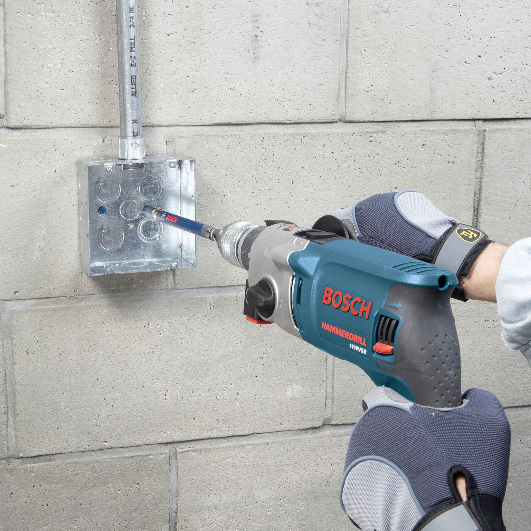 BOSCH Carbide Core Bit, 4 3/8 in Dia. X 2 3/4 in SDS Plus, Dry Application, 2 3/8 in Drilling