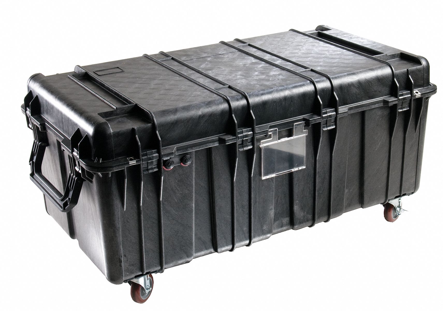 PROTECTIVE CASE, 24⅛ IN X 47⅝ IN X 17¾ IN INSIDE, BLACK, NO WHEELS, 95 LB W