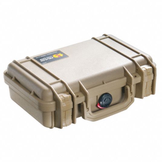 PELICAN 1300 CASE ベージュ PELICAN, 6 in x 10 1/2 in x 3 1/8 in Inside, Beige