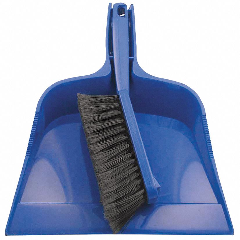 TOUGH GUY, Synthetic, Black Bristle, Dust Pan and Brush Set 13E19813E198 Grainger